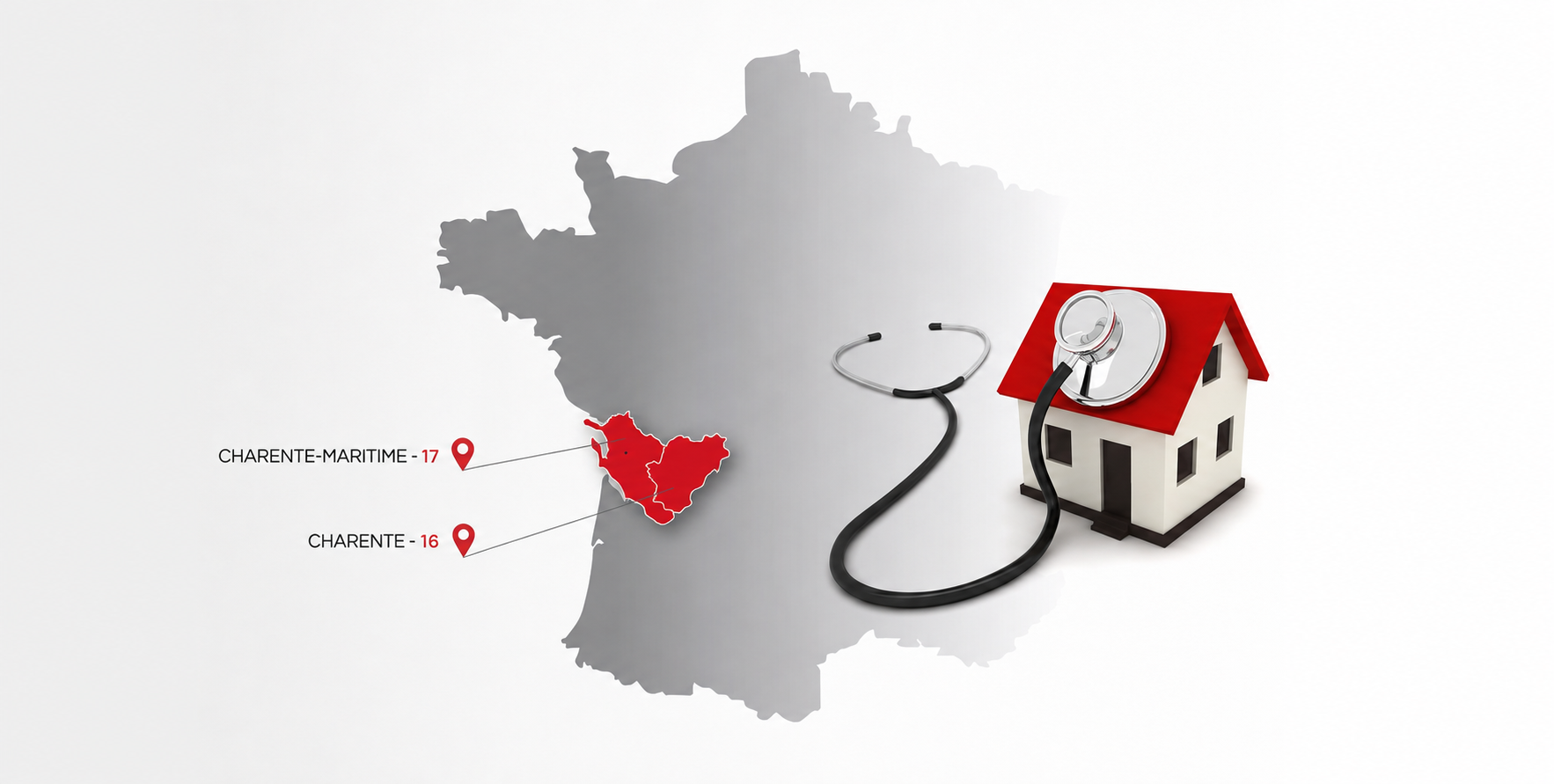 carte-zones-intervention_16-17 Carte des zones d'intervention d'Iso-Renov qui sont la Charente-Maritime et, la Charente.
